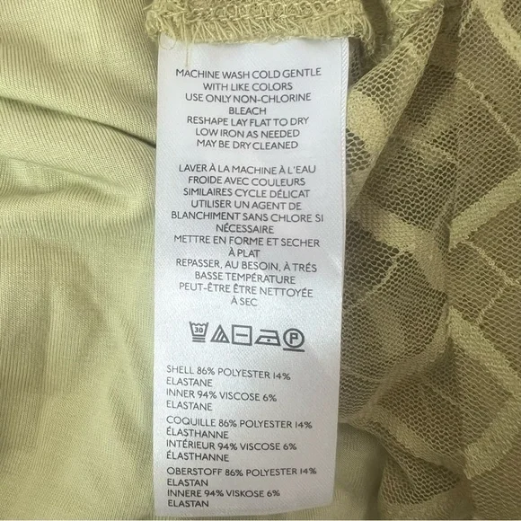 Anthropologie Maeve Sheer Babydoll Layering Top Size M Green - Picture 10 of 11